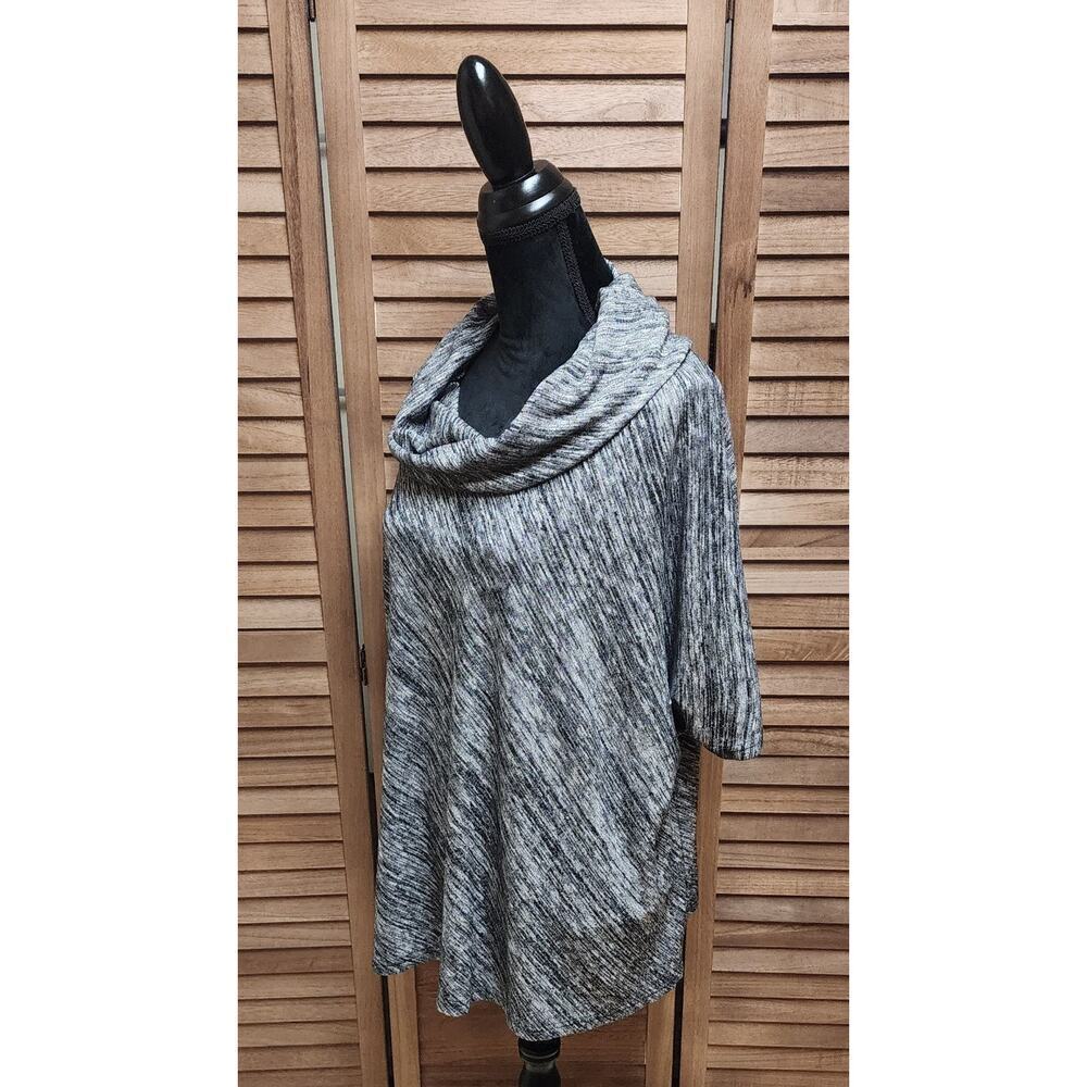 Avenue Womens Cowlneck Gray Short Sleeve Sweater Plus Size 22/24 Business Casual - Picture 4 of 7